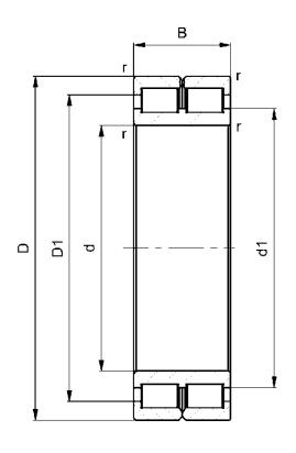 전체 보간 롤러 베어링 NNC Type.jpg Full Complement Roller Bearings NNC Type.jpg